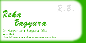 reka bagyura business card
